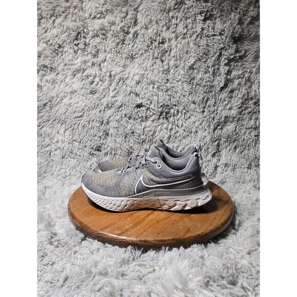 Nike React Infinity Run Flyknit Shoes WMNS 9 Grey Lace Up Low Sneakers Read Desc - Picture 2 of 7